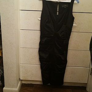 Nicole Miller Rouched Sateen Dress